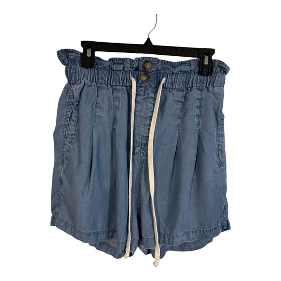 Zenana Pants - Zenana Shorts Women’s Size L Ruffles Paper Bag Waist 100% Lyocell Relaxed